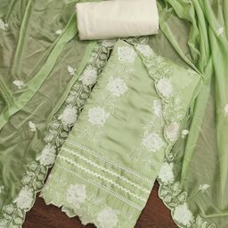 Blissta Floral Embellished Unstitched Dress Material-image-85