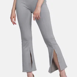 QIOA Women Relaxed High-Rise Wrinkle Free Trousers-image-53