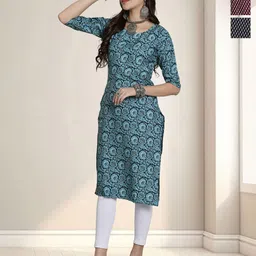 HERE&NOW Women Pack Of 3 Ethnic Motifs Printed Straight Kurta-image-98