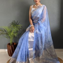 KALINI Zari Organza Kanjeevaram Saree-picture-23