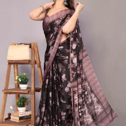 KALINI Floral Poly Chiffon Saree-image-33