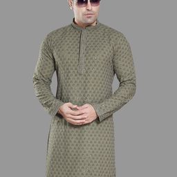 DIVISIVE Men Geometric Kurta-picture-25