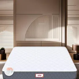 COIRFIT Grey & White Quilted Cotton Orthopedic Queen Size Mattress-35