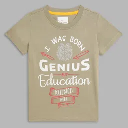 Blue Giraffe Boys Typography Printed Applique T-shirt-picture-15