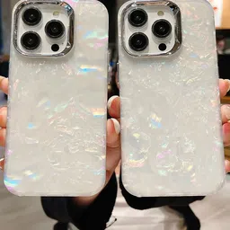 CASE CREATION iPhone 15 Holographic Marble Glitter Back Case-22