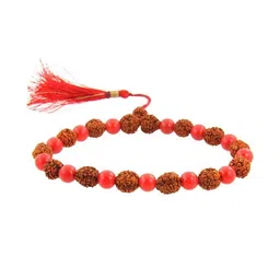 Divine souvenirs Wooded Unisex Gold-Plated Artificial Beaded Link Bracelet-image-17