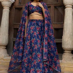 DEASHA INDIA Printed Ready to Wear Lehenga & Blouse With Dupatta-picture-5