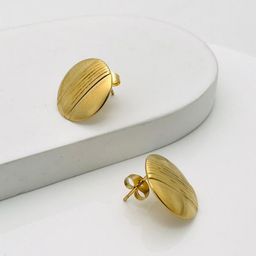 ANJNI CREATION Gold-Plated Circular Shaped Studs-0