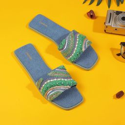 Mochi Women Open Toe Flats-picture-7