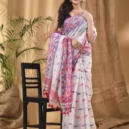 DESH BIDESH Woven Design Silk Cotton Saree-image-60