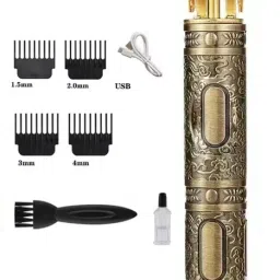 Profiline T9 Dragon Professional Hair Clippers Premium Vintage T9 Hair Trimmer GoldShaver For Men-image-27