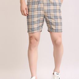 CLUBWIN Men Checked Low-Rise Shorts-image-76