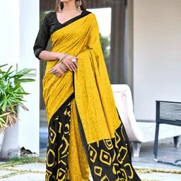 PEENGAX Pure Cotton Bagru Saree-52