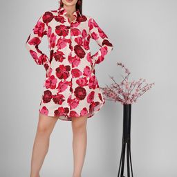 Sukshat Floral Print Bell Sleeve A-Line Mini Dress-image-77
