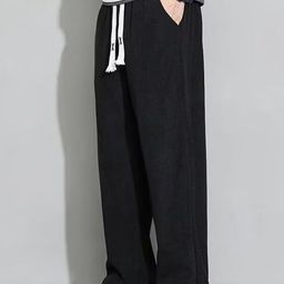 Mast & Harbour Men Cotton Loose Fit Mid-Rise Easy Wash Trousers-image-76