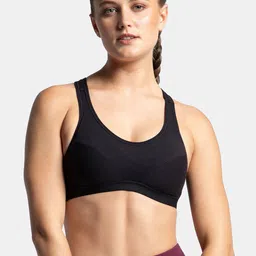 Jockey Padded Super Combed Cotton Stretch Full Coverage Racer Back Active Bra-1378-image-63
