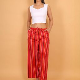 Mytrendzs Women Striped Knitted Ethnic Palazzos-image-8