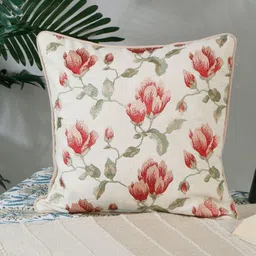 NISRAG HOME White & Red Floral Square Cushion Covers-image-60