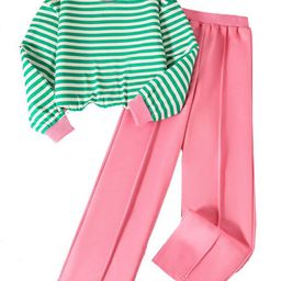 StyleCast x Revolte Girls Striped Long Sleeves Sweatshirt With Trouser-picture-12