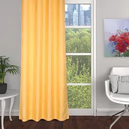 Aura Yellow Room Darkening Long Door Curtain-image-48