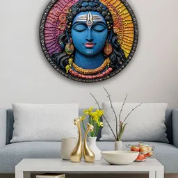 OLIVE TREE Blue Colored Wooden Wall Hanging-image-86