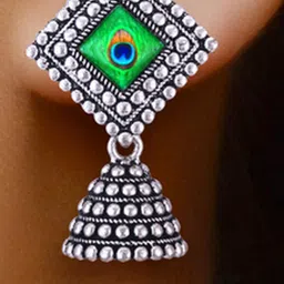 Sangria Silver-Plated Alloy Earrings-98