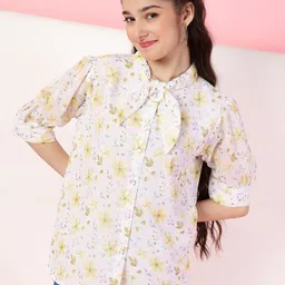 BAESD Girls Floral Printed Tie-Ups Top-picture-5