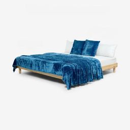 Zarf Blue Microfiber AC Room 300 GSM Double Bed Blanket-image-58