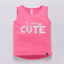 Ginie Girls Typography Printed Breathable Vest-31