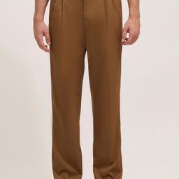 Espanshe Men Solid Custom Mid-Rise Formal Formal Trousers-image-17