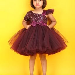 Modish Net Fit & Flare Dress-5