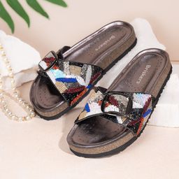 BRISKERS Women Open Toe Flats with Buckles-image-42