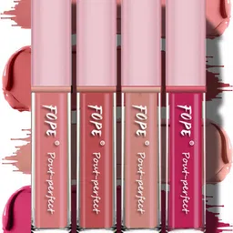 FOPE Set Of 4 Pout Perfect Ultra Matte Liquid Lipstick - 4 ml Each - 02- 05- 06- 09-8