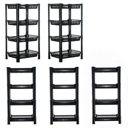 Kuber Industries Black 5 Pieces Multi-Utility Organisers-16