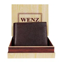 Wenz Men Textured Leather Two Fold Wallet-image-30