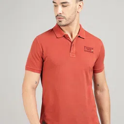Royal Enfield Men Solid Polo Collar Cotton T-shirt-image-70