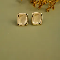 GC Jewelery Gold-Plated Chunky Square Shaped Studs-15