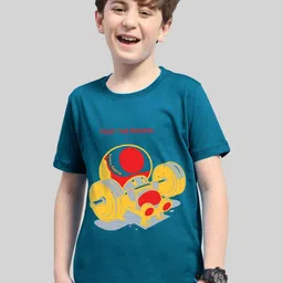 AUSK Boys Graphic Printed Drop-Shoulder Sleeves Cotton T-shirt-image-88
