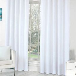 BELLA TRUE White 2 Pieces Black Out Long Door Curtains-image-23
