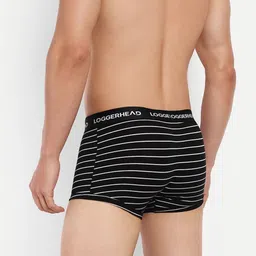 LOGGERHEAD Striped Mid Rise Trunk - LHYT011-BLACK-Black image 2
