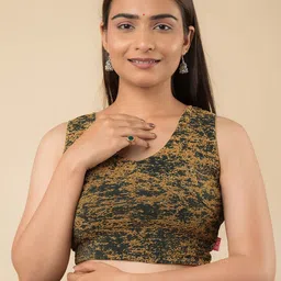 Bindigasm's Advi Zari Embellished Sleeveless Stretchable Saree Blouse-picture-8