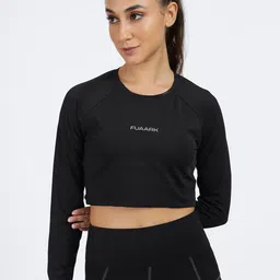 FUAARK Women Stretchex Typography Printed Round Neck Slim Fit T-shirt-picture-29