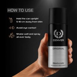 denver Original Black.code and Victor Deodorant Body Spray-For Men image 4