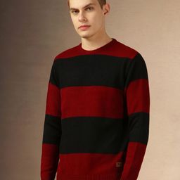 Dennis Lingo Men Colourblocked Pullover-image-82