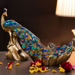 The Advitya Blue & Green Peacock Birds And Animals Figurine Showpiece-image-33