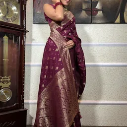 SWEETPEL Woven Design Zari Banarasi Saree-picture-21