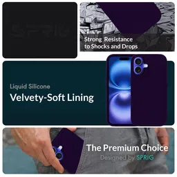 SPRIG Solid Printed iPhone 16 Plus Bumper Case Mobile Accessories image 2