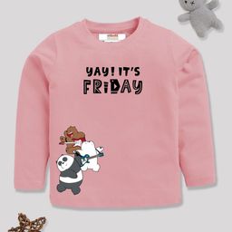 YK X Minute Mirth Boys We Bare Bears Printed Pure Cotton T-shirt-image-33