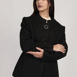 The Roadster Lifestyle Co Women Woollen Single-Breasted Overcoat-18