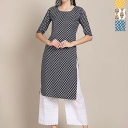 Anouk Rustic Women Pack Of 4 Ethnic Motifs Printed Kurtas-image-60